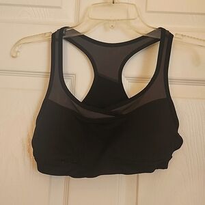 Black Sports Bra, No Wire